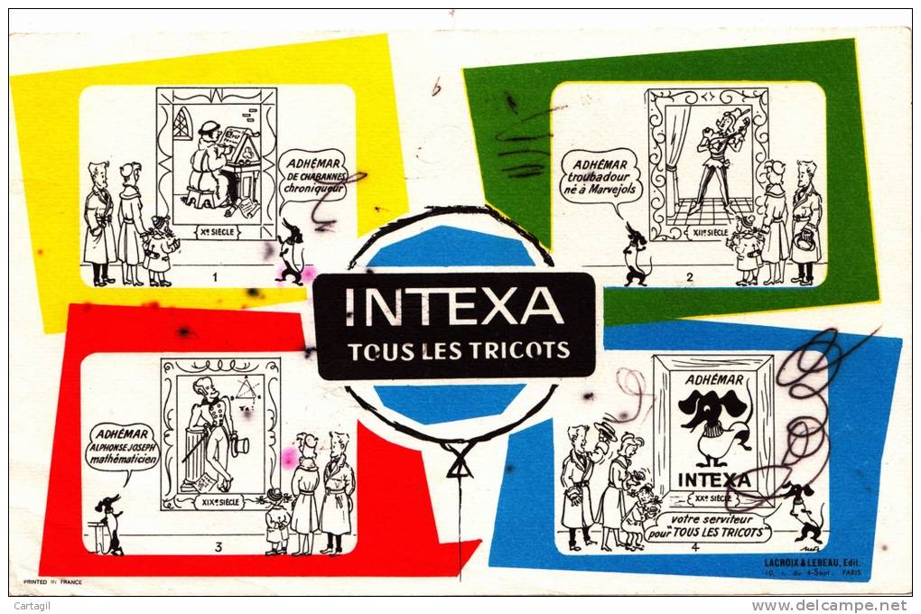 Buvard "Intexa Pour Tous Les Tricots"  (avec Traces D'utilisation)-Envoi Gratuit Pour La France - Kleidung & Textil