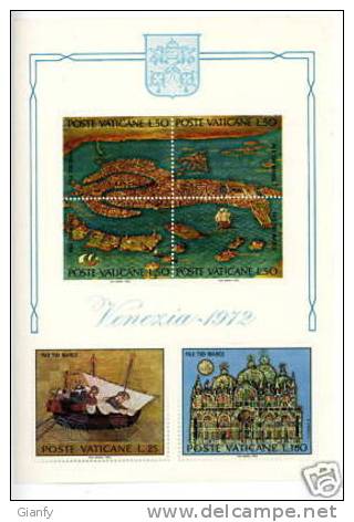 VATICANO FOGLIETTO 1972 SALVAGUARDIA VENEZIA - Blokken & Velletjes