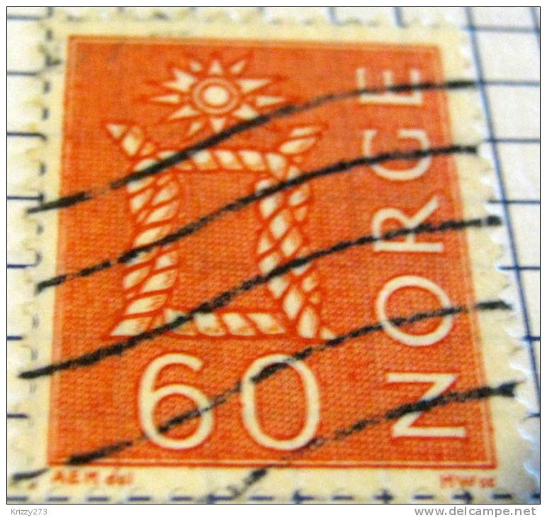 Norway 1962 Bosun´s Knot 60 Ore - Used - Oblitérés