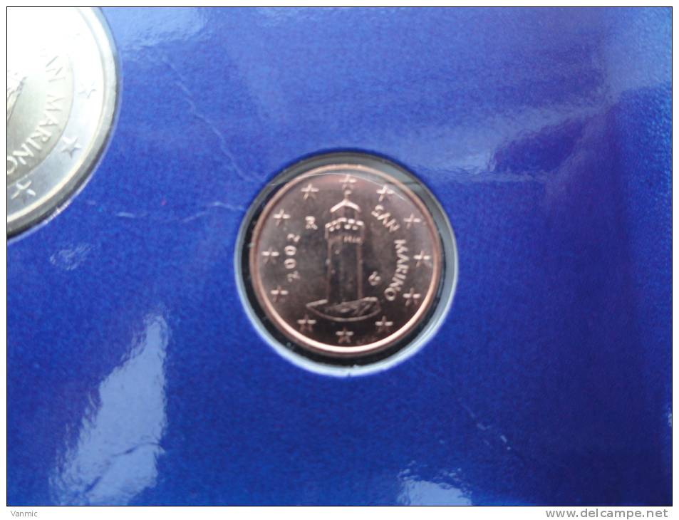 2002 - 1 Centime Euro San Marino - Saint Marin - Scellée Du Coffret BU - San Marino
