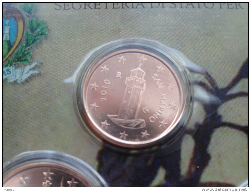 2010 - 1 Centime Euro San Marino - Saint Marin - Scellée Du Coffret BU - San Marino