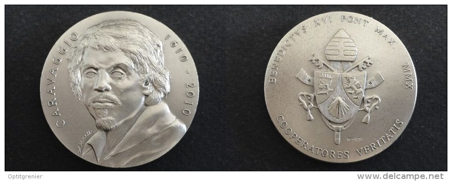 SUPERBE MEDAILLE VATICAN 2010 - ARGENT - SILVER - CARAVAGGIO - 40 Mm - 45 G - 925/1000 - 15000 Ex. - Sonstige & Ohne Zuordnung