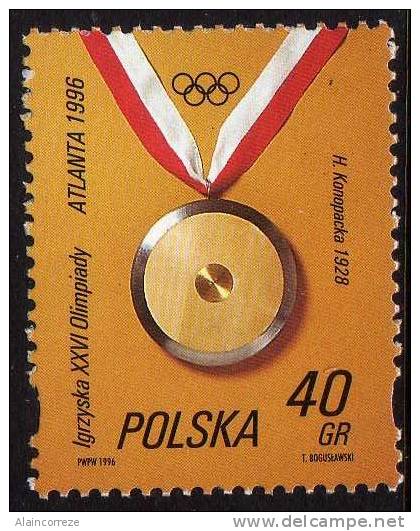 Pologne Neuf MNH** Ancienne Médaille D'or Des Jeux Olympiques De 1928 35e Olympiades Atlanta 1996 - Summer 1996: Atlanta