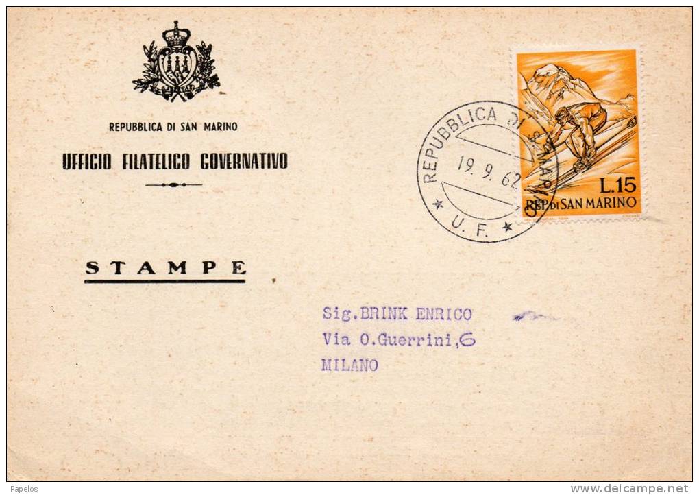 1962 LETTERA - Storia Postale