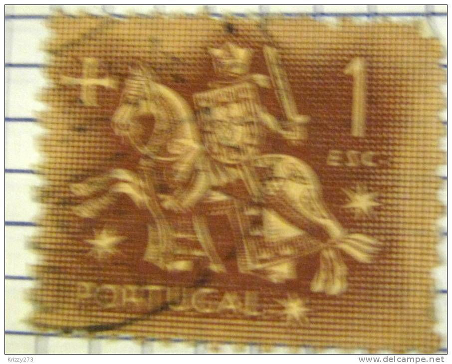 Portugal 1953 Medieval Knight 1 Sec -used - Gebraucht