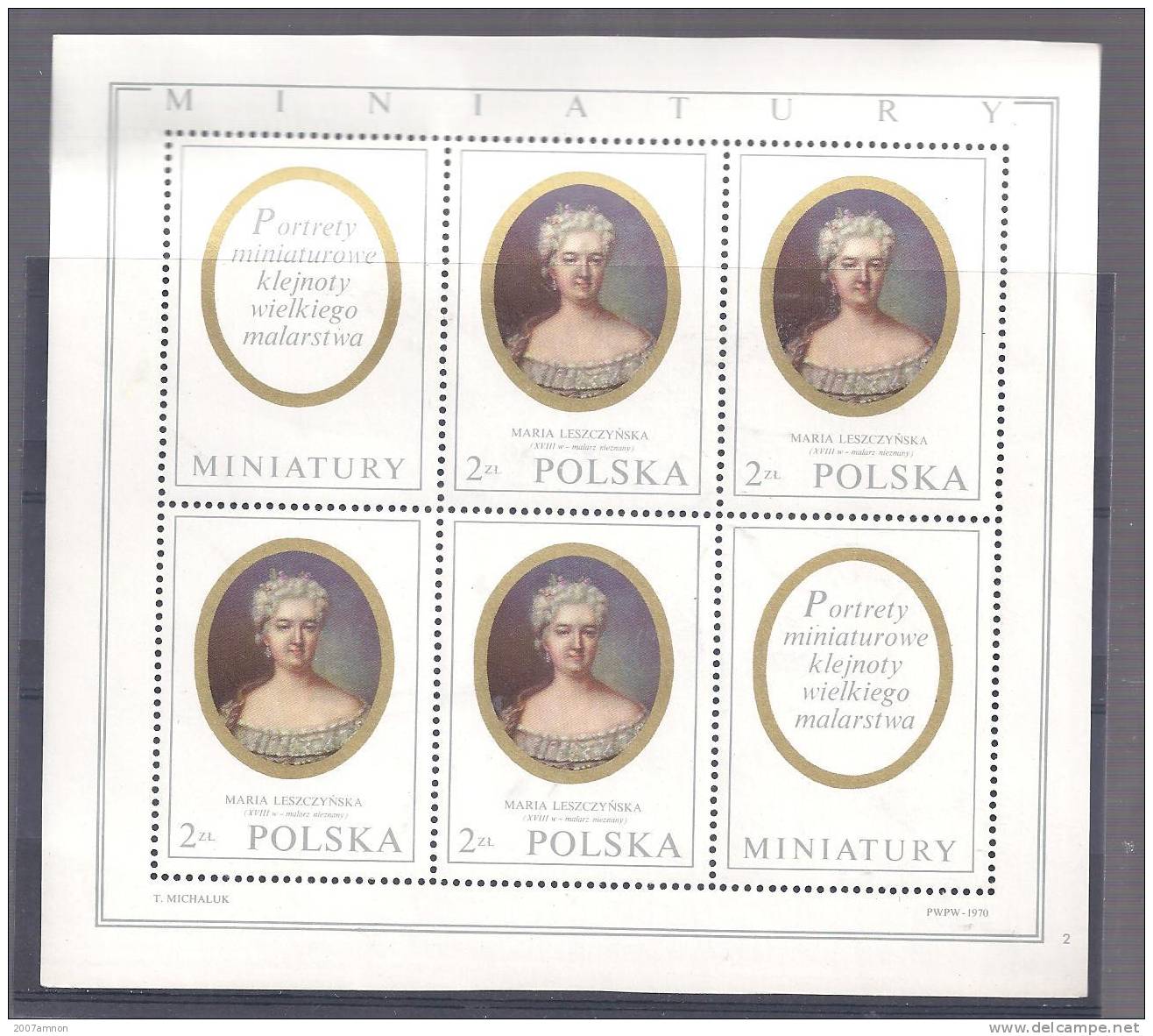 POLAND MARIA LESZCZYNSKA MINIATURE SHHET MNH - Unused Stamps