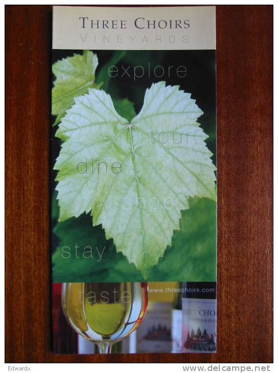 Three Choirs Vineyard Newent Gloucestershire Leaflet Brochure Flyer Handbill - Advertising