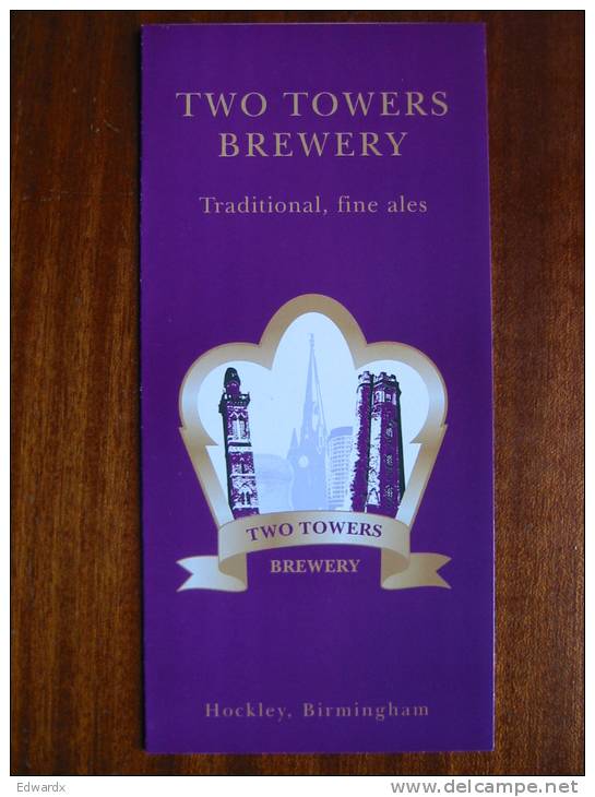 Two Towers Brewery Hockley Birmingham Leaflet Brochure Flyer Handbill - Advertising