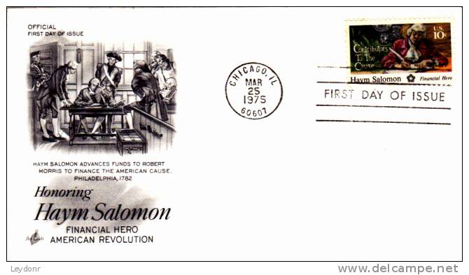 FDC Haym Salomon - American Revolution 1975 - 1971-1980