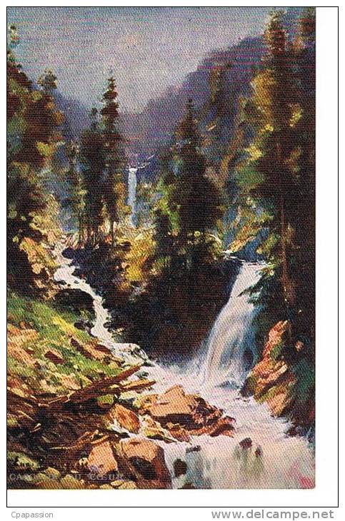 65- CASCADE Du COEUR - Par EUG. BOURGEOIS -Peintre -1855-1909-  LES SITES DE FRANCE-Paypal Sans Frais - Autres & Non Classés