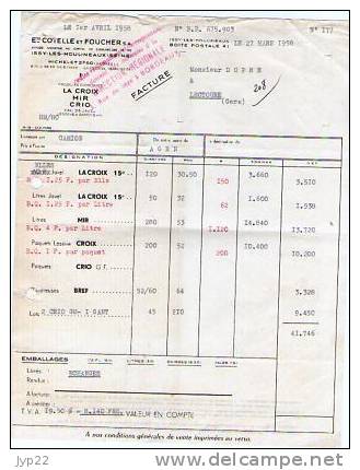 Facture Cotelle & Foucher Issy Les Moulineaux Du 27-03-1958 Pour Mr Dupré Lectoure - Produits Chimiques Lacroix Mir Crio - Drogerie & Parfümerie