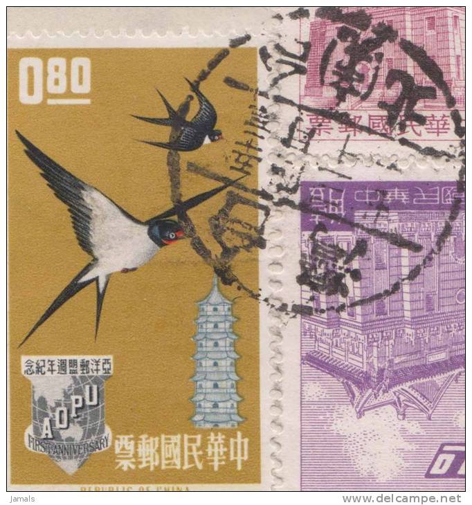 China, Taiwan Formosa, 1963, Bird, Commercial Cover To Holland, Chine - Brieven En Documenten