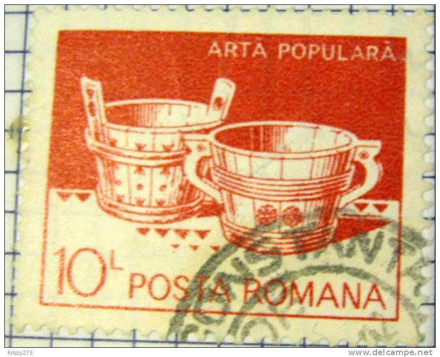 Romania 1982 Popular Handicrafts Water Buckets 10l - Used - Gebraucht