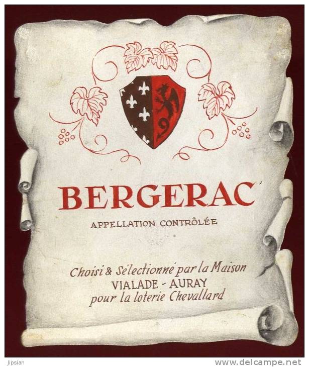 Maquette Bon à Tirer étiquette Vin Bergerac Aquarelle - Bergerac