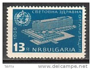 BULGARIA / BULGARIE - 1966 - Inauguration Du Siege De L´Organisation Mondiale De La Sante A Geneve - 1v** - Neufs