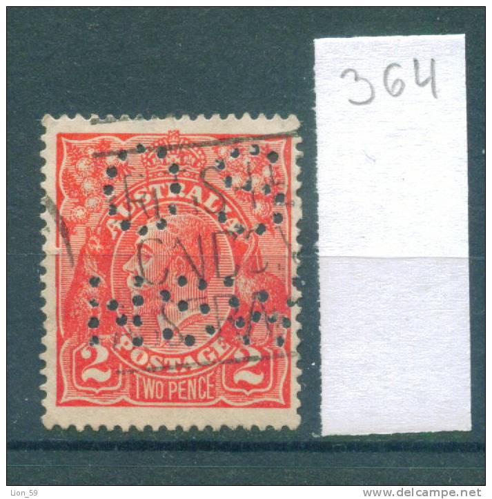 25K364 // - OS NSW - King George V , Australia Australien Australie Perfin Perfores Perforiert Perforati Perforadas - Perfins