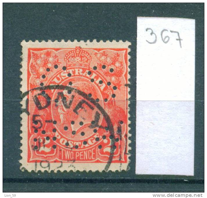 25K367 // - OS NSW - King George V , Australia Australien Australie - Perfin Perfores Perforiert Perforati Perforadas - Perfins