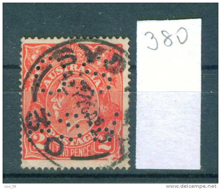 25K380 // - OS NSW - King George V , Australia Australien Australie - Perfin Perfores Perforiert Perforati Perforadas - Perforés