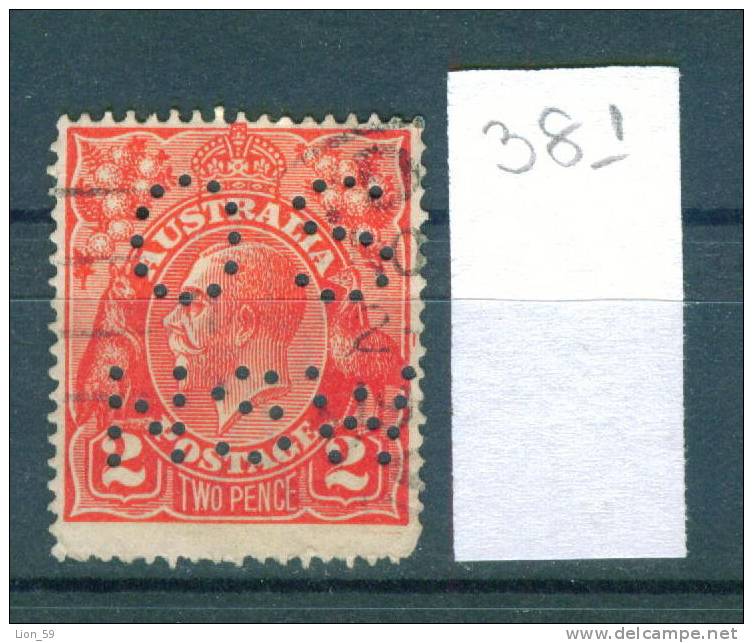 25K381 // - OS NSW - King George V , Australia Australien Australie - Perfin Perfores Perforiert Perforati Perforadas - Perforés