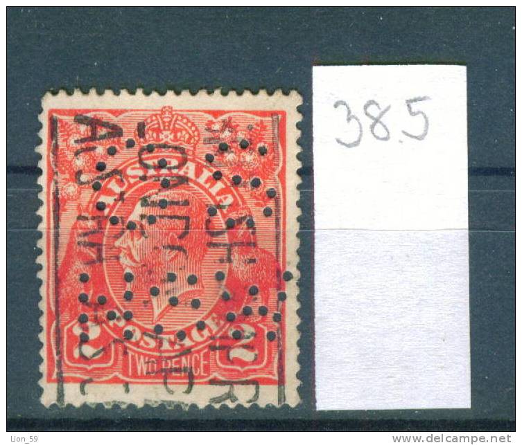 25K385 // - OS NSW - King George V , Australia Australien Australie - Perfin Perfores Perforiert Perforati Perforadas - Perfins