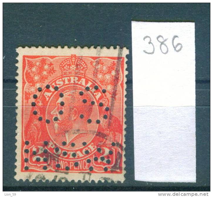 25K386 // - OS NSW - King George V , Australia Australien Australie - Perfin Perfores Perforiert Perforati Perforadas - Perforés