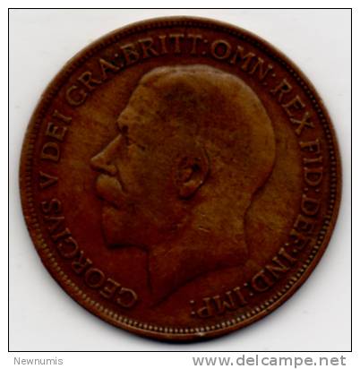 GREAT BRITAIN / GRAN BRETAGNA - GEORGE V - 1 PENNY ( 1919 ) - D. 1 Penny