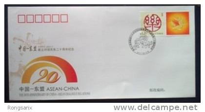 PFTN.WJ2011-10 CHINA-ASEAN DIPLOMATIC COMM.COVER - Lettres & Documents