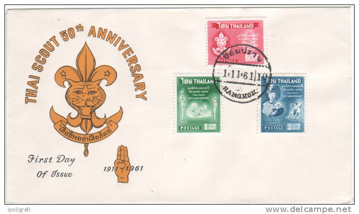 Thailand - 1961 - FDC, Scouts Of Thailand  - 1-11-61 - Other & Unclassified