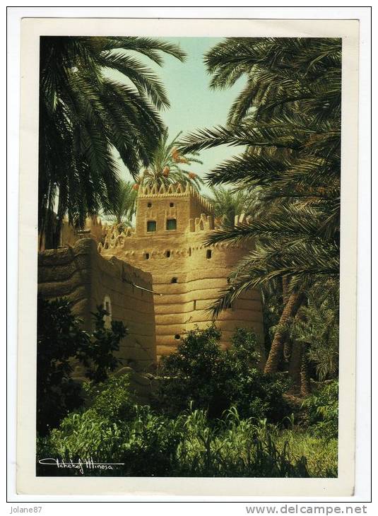CPM  17 X 12 CM     ARABIE SAOUDITE  SAUDI ARABIA     TRADITIONNAL CLAY HOUSE  IN A PALMGROVE  NAJRAN REGION - Saudi-Arabien