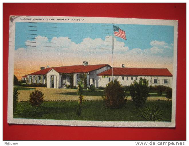 Arizona > Phoenix   Country Club  1935 Cancel   Vintage Wb   ---=====  === Ref--286 - Phoenix