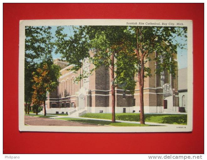 Bay City Mi  Scottish Rite Cathedral  1945  Cancel   ---=====  === Ref--286 - Sonstige & Ohne Zuordnung