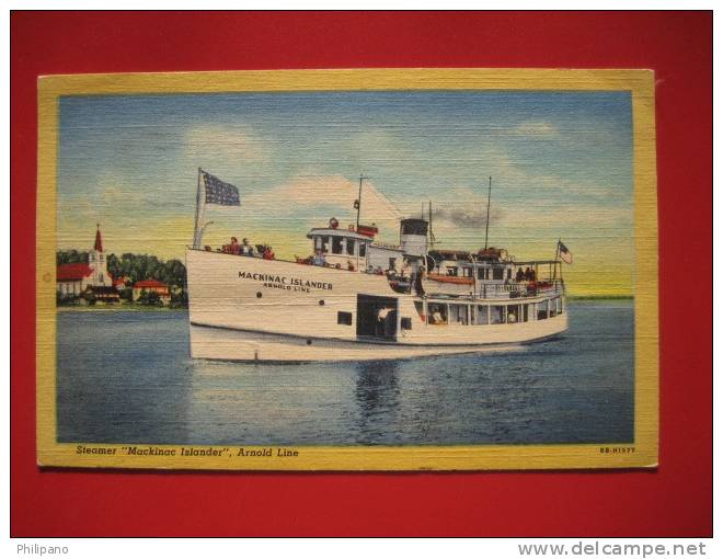 Steamer Mackinac Islander  Arnold Line  1949 Cancel Crease  ---=====  === Ref--286 - Autres & Non Classés