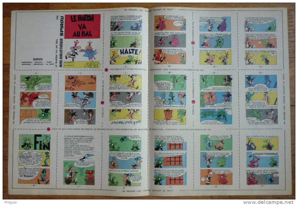 MINI RECIT  386 	SPIROU  1543 	Le Baron Va Au Bal 	Baron 	Bissot - Spirou Magazine