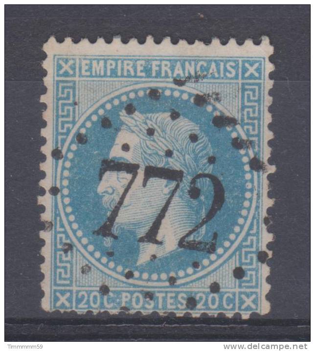 Lot N°15415   Variété/n°29, Oblit GC 772 CASTRES-S-L'AGOUT (77), Point Blanc E De EMPIRE - 1863-1870 Napoleon III With Laurels