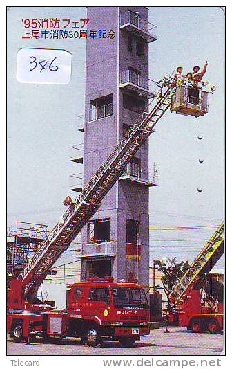 Télécarte JAPON Pompiers Feuerwehr (346) PHONECARD JAPAN * Fire Brigade  Brandweer Brigada De Fuego Vigili Del Fuoco - Pompieri