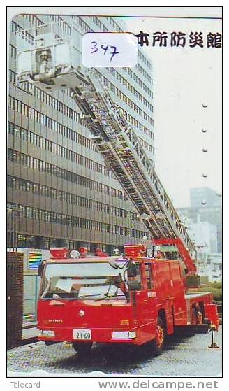 Télécarte JAPON Pompiers Feuerwehr (347) PHONECARD JAPAN * Fire Brigade  Brandweer Brigada De Fuego Vigili Del Fuoco - Brandweer