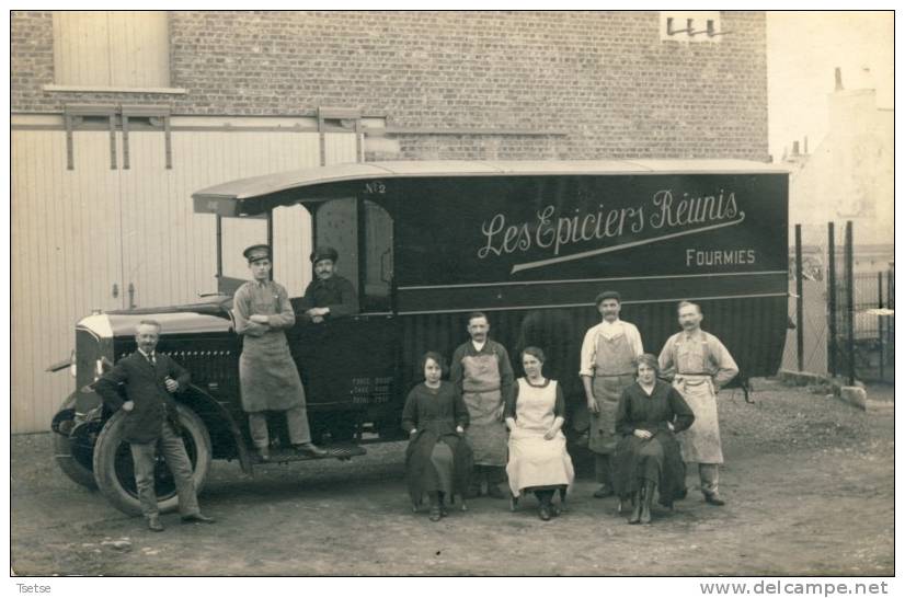 Fourmies - Top Carte-photo - Les Epiciers Réunis- Le Personnel ( Voir Verso ) - Fourmies