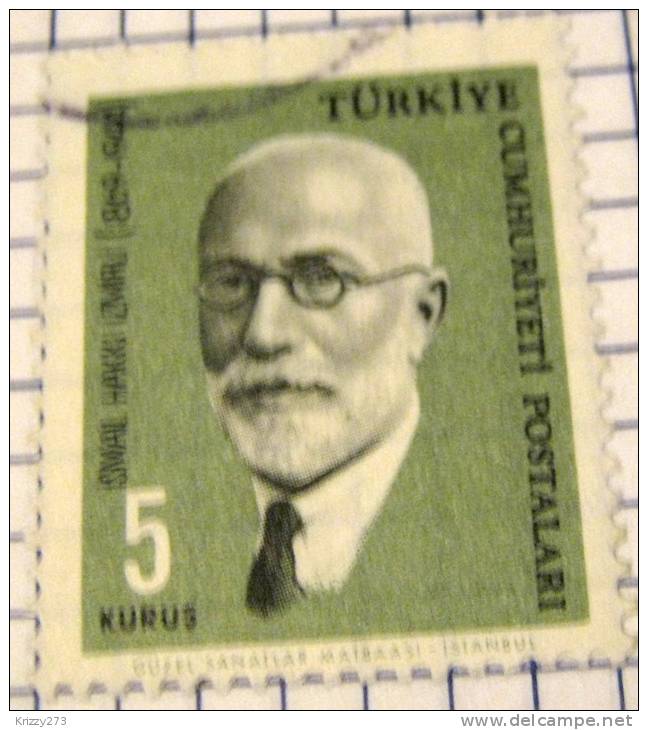 Turkey 1964 Cultural Celebrities Izmirli 5k = Used - Gebraucht