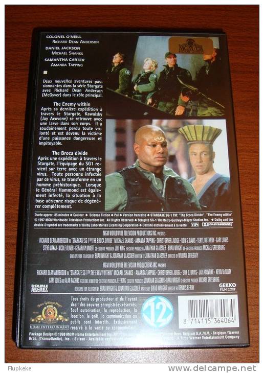 Vhs Pal La Porte Des Étoiles Saison 1.03 + 1.05 Stargate SG-1 Version Française - Ciencia Ficción Y Fantasía