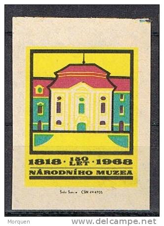 Viñeta Checoslovaquia Museo Nacional 1968, Narodniho Muzea. Label, Cinderella * - Plaatfouten En Curiosa