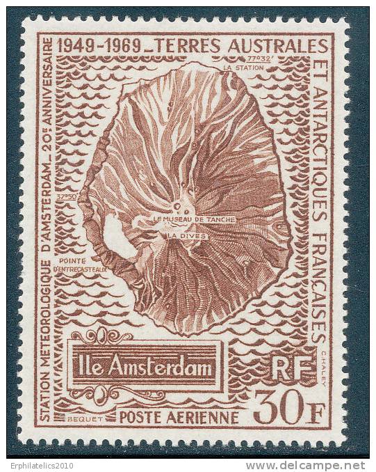 FRENCH SOUTHERN ANTARCTIC TERRITORIES AMSTERDAM ISLANDS SC C19 VF MNH - Poste Aérienne