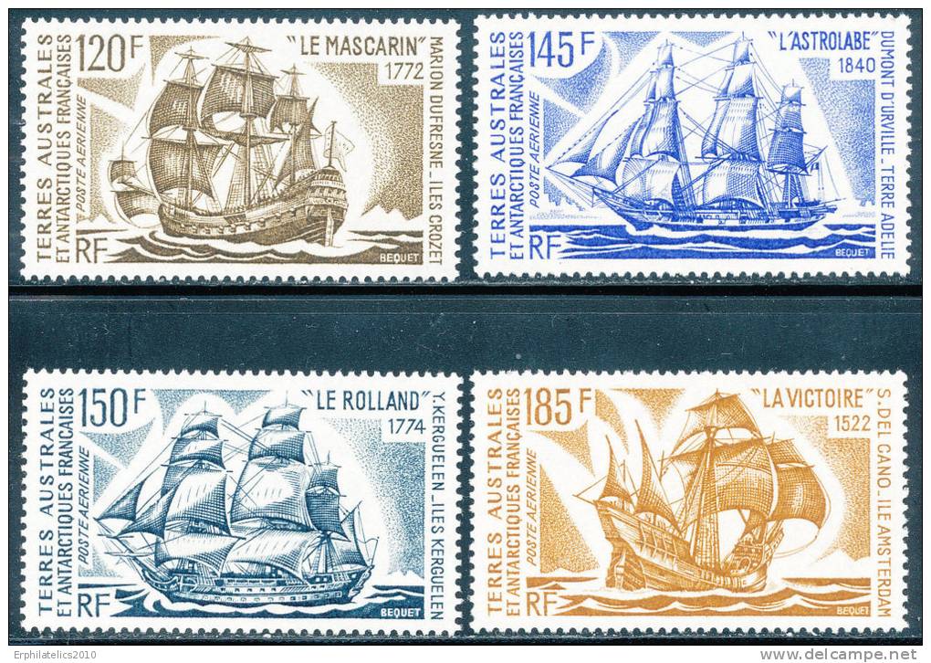 FRENCH SOUTHERN ANTARCTIC TERRITORIES  SSAILING SHIPS SC# C29-32 VF MNH - Airmail