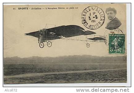 SPORTS - Aviation - L'Aéro^lane Blériot , En Plein Vol - 65 ELD - ....-1914: Precursori