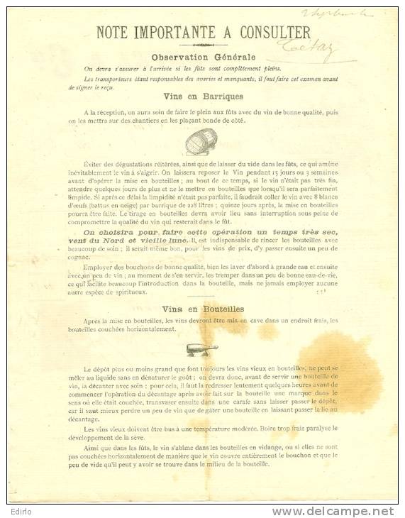 VINS ET SPIRITUEUX - -Facture Tête De Lettre Recto Verso -1891 Vins Fins Eaux De Vie SERVEL Et Compagnie - MONTPELLIER - 1800 – 1899