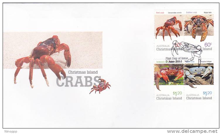 Christmas Island 2011 Crabs FDC - Christmas Island