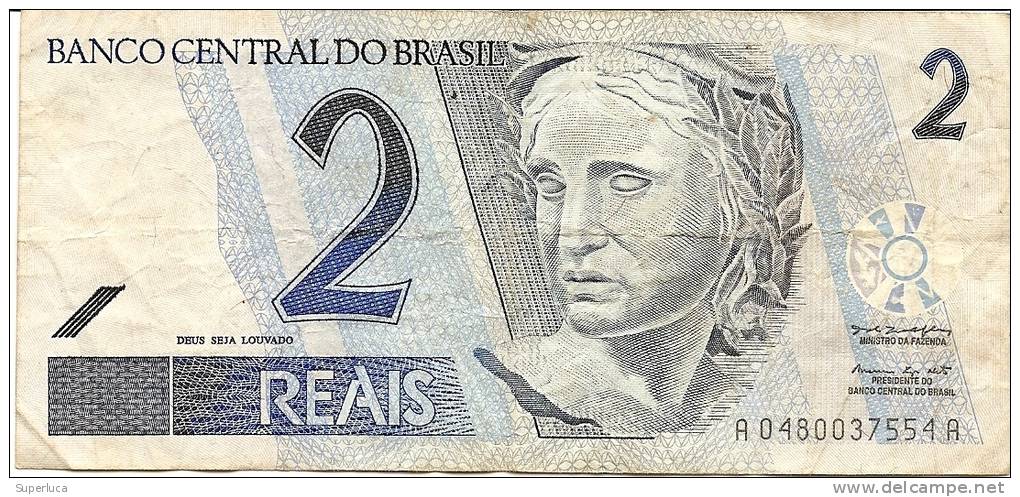 E-2 REAIS-BANCONOTA USATA-ANNI2000 - Brazil