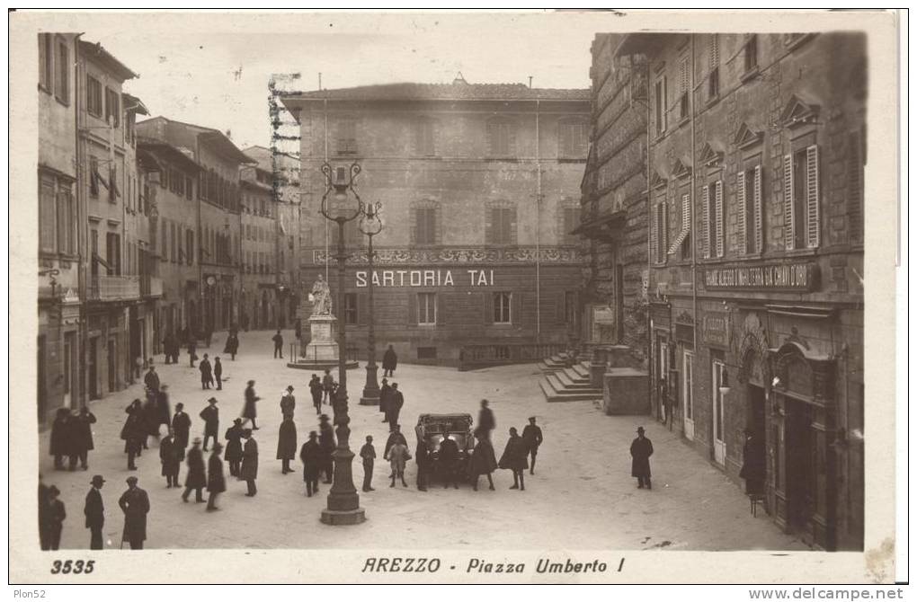 6587-AREZZO-PIAZZA UMBERTO I°-SARTORIA "TAI"-ANIMATA-1922-FP - Arezzo