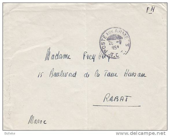 Maroc - Lettre Militaire De 1951  - Poste Aux Armes - Morocco (1956-...)