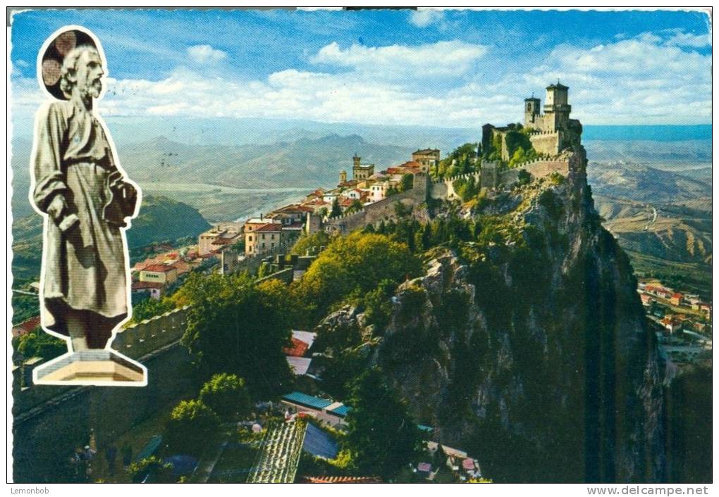 Repubblica Di S. Marino, The First Tower Panorama Used Postcard [P6693] - San Marino