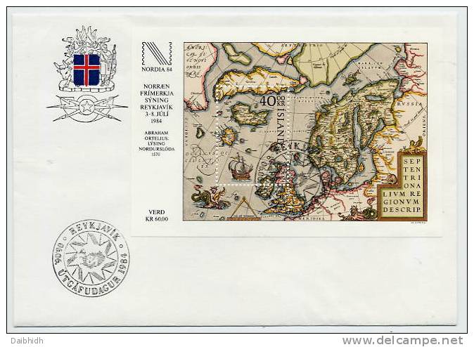 ICELAND 1984 NORDIA ´84 Block On FDC.  Michel Block 6 - FDC